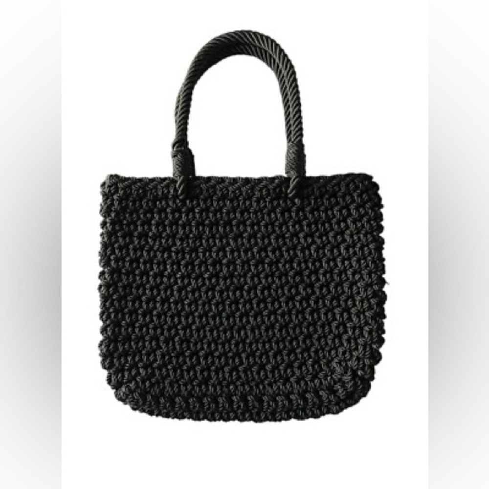 Zara Basic Collection Textured Knit Tote Bag with Double Handles